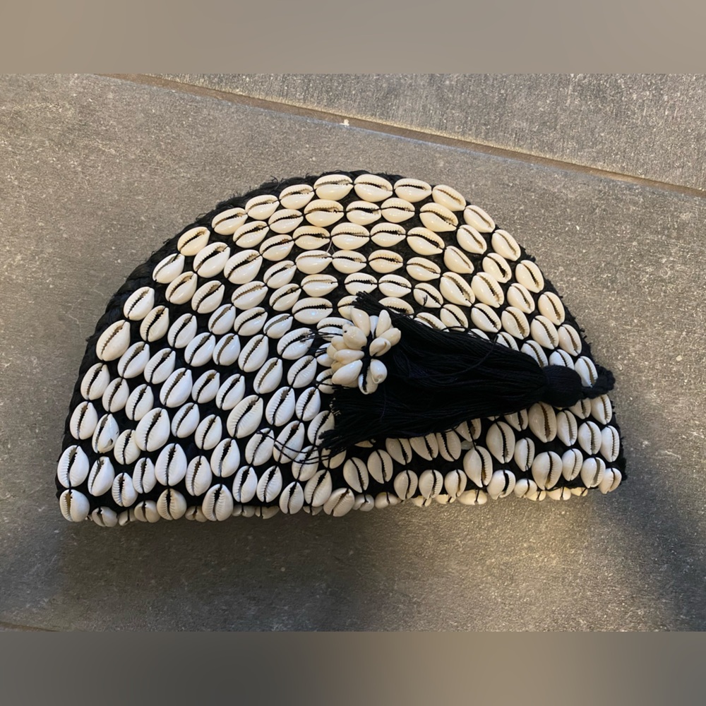 Zara shell embellished clutch